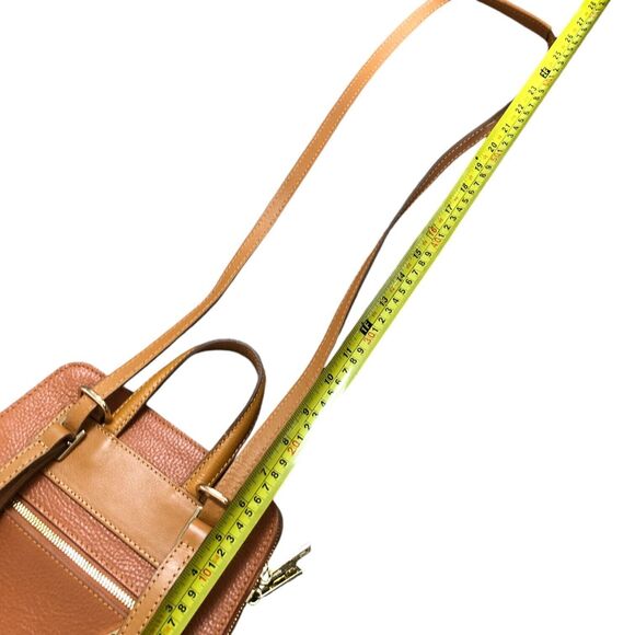 DIVINA FIRENZE BACKPACK/CROSSBODY ITALIAN PEBBLED LEATHER WITH CAMEL TAN TONES - Picture 14 of 16